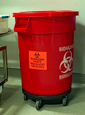biohazard container cart