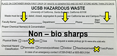 biohazard waste label