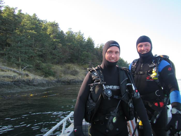 Two Divers on the boat