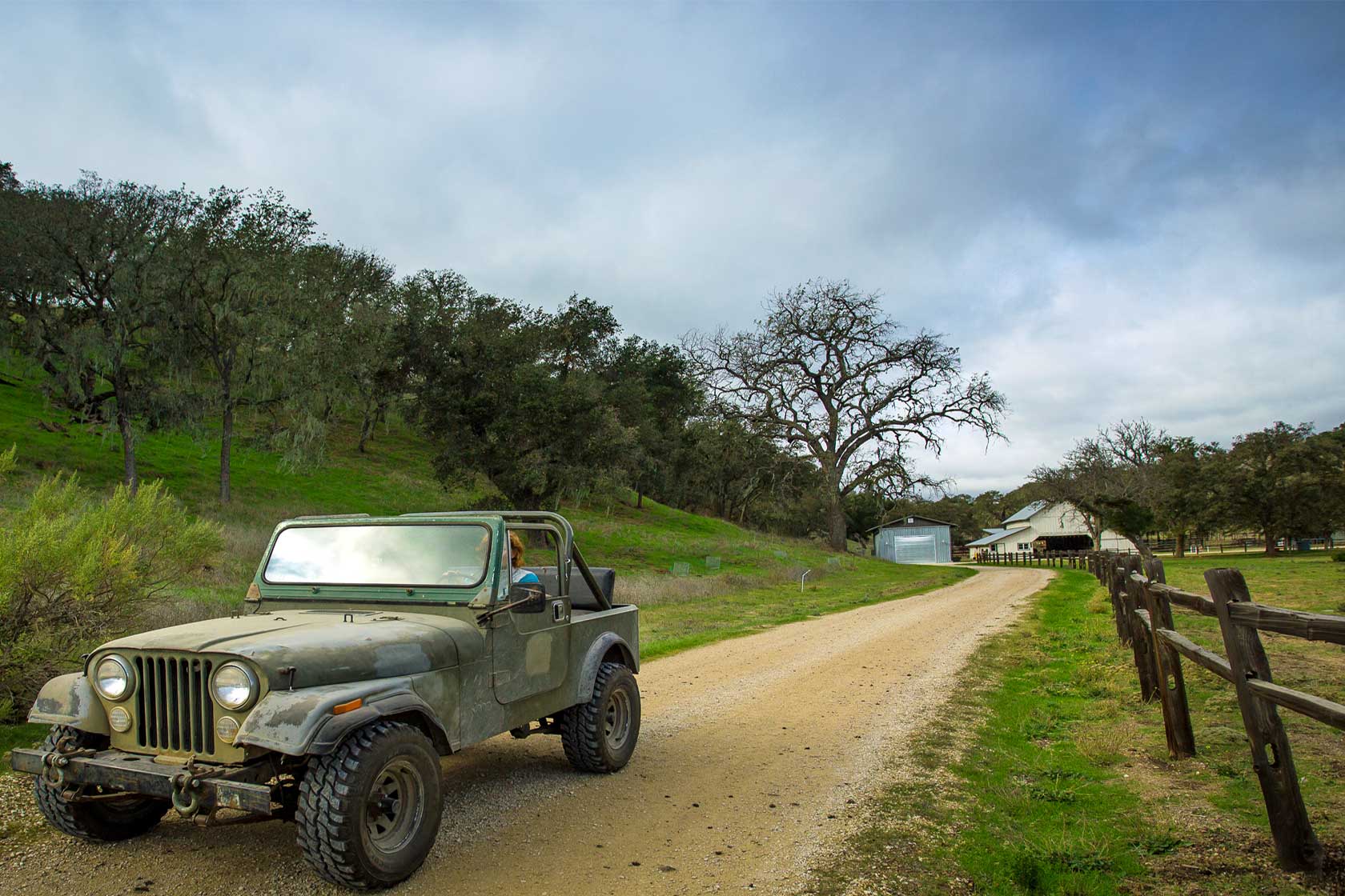 Jeep on Sedgwick reserve 