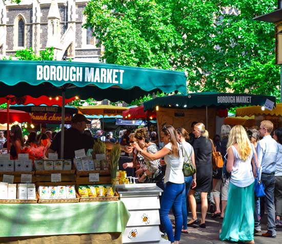 People in an open market