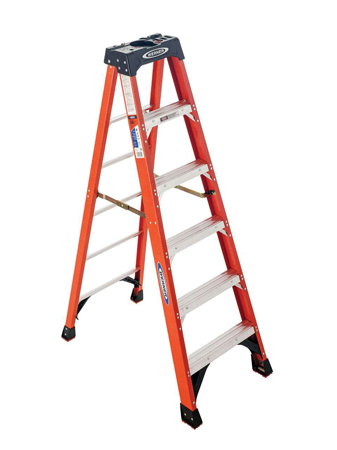 red Werner step ladder