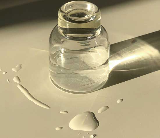 spilled liquid